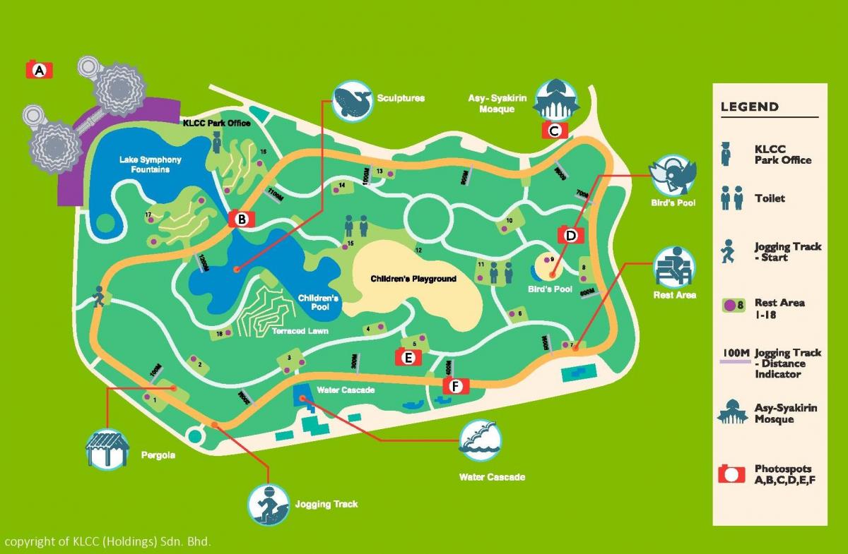 Kart av klcc park