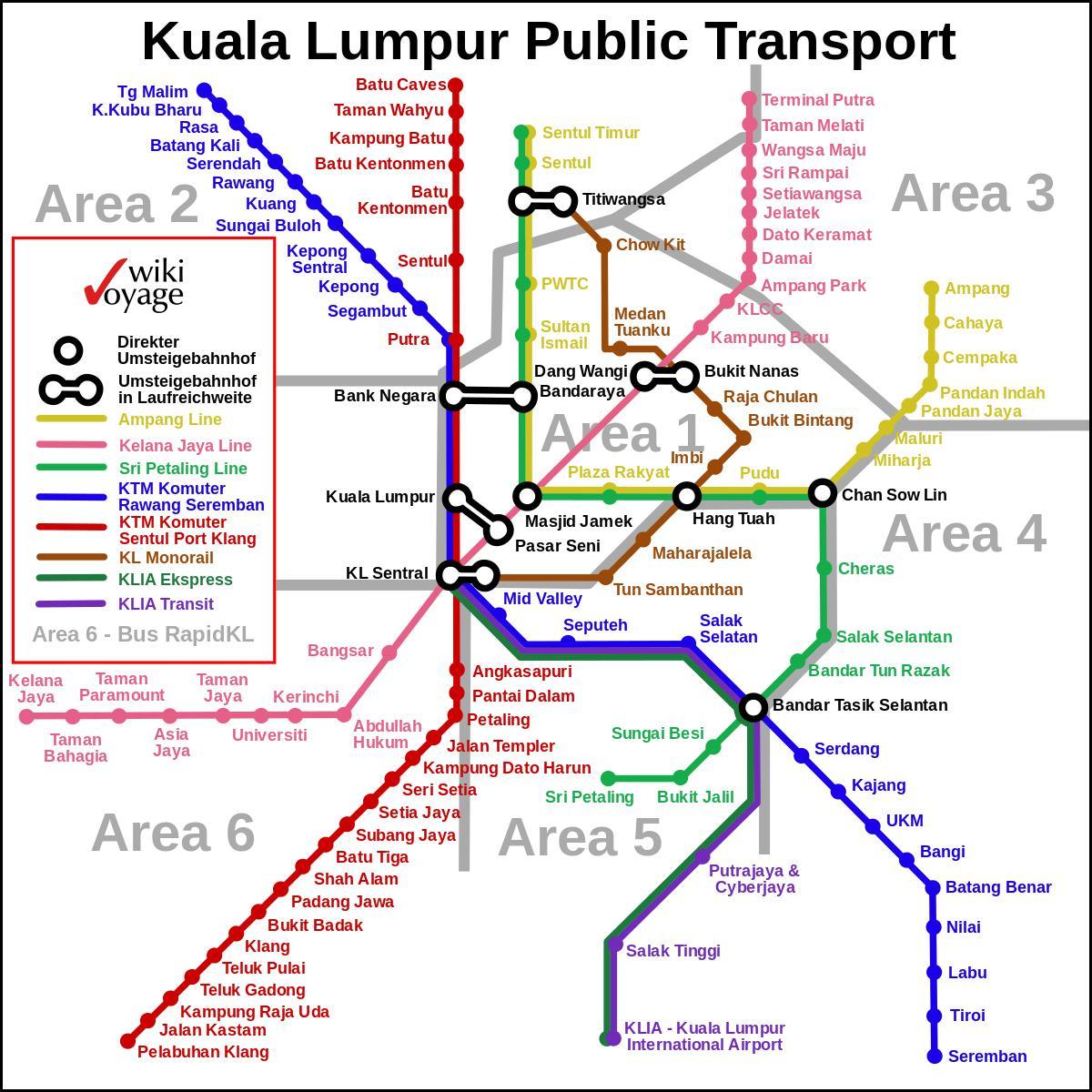 offentlig transport kuala lumpur kart