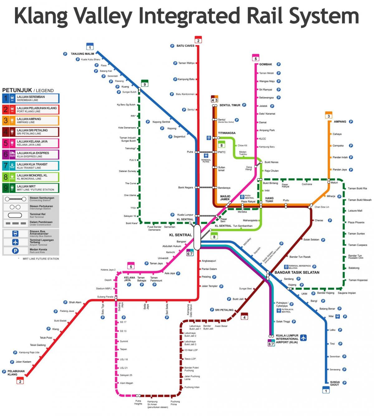 malaysia jernbanestasjon kart