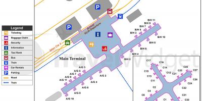 Kuala lumpur lufthavn main terminal kart