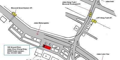 Hang tuah monorail-stasjonen kart