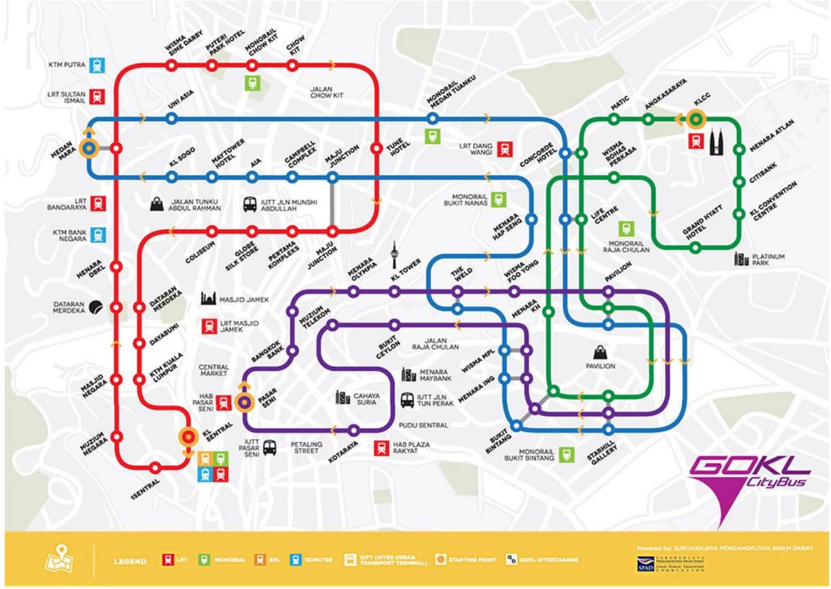 gå kl byen buss kart
