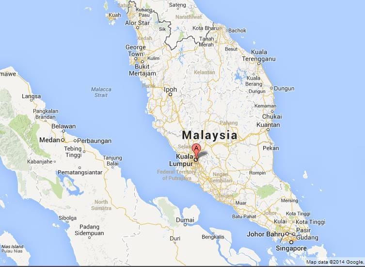 Kart over kuala lumpur på